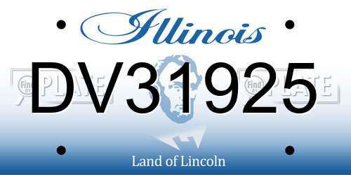 DV31925 Illinois License Plate