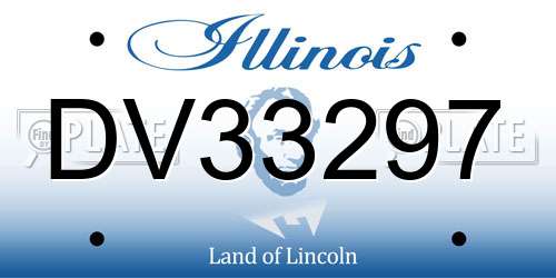 DV33297 Illinois License Plate