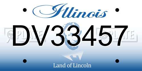 DV33457 Illinois License Plate