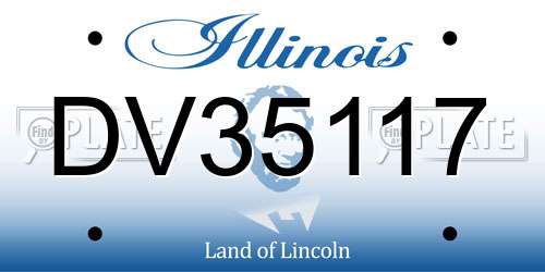 DV35117 Illinois License Plate