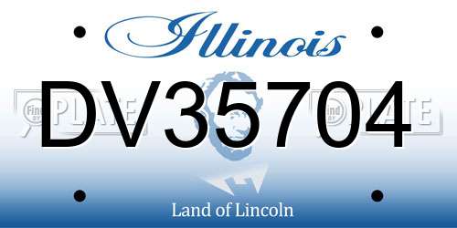 DV35704 Illinois License Plate