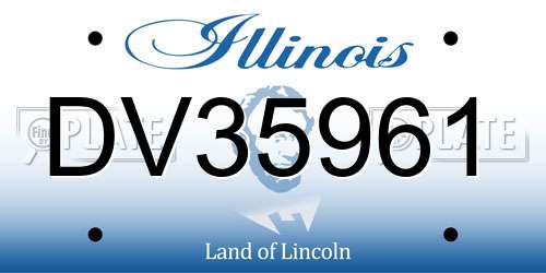 DV35961 Illinois License Plate
