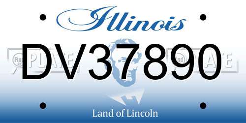 DV37890 Illinois License Plate