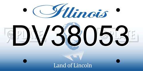DV38053 Illinois License Plate