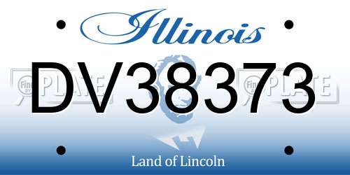 DV38373 Illinois License Plate