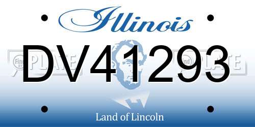 DV41293 Illinois License Plate