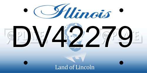 DV42279 Illinois License Plate