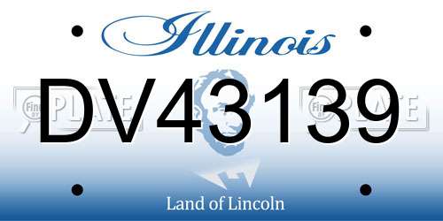 DV43139 Illinois License Plate
