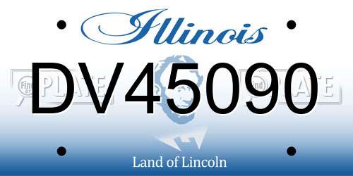 DV45090 Illinois License Plate