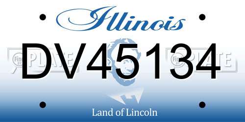 DV45134 Illinois License Plate