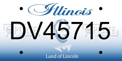 DV45715 Illinois License Plate