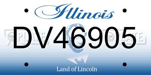 DV46905 Illinois License Plate