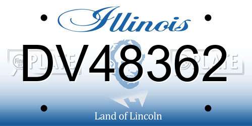 DV48362 Illinois License Plate