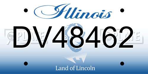 DV48462 Illinois License Plate