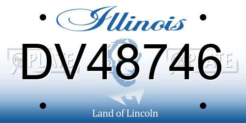 DV48746 Illinois License Plate
