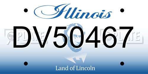 DV50467 Illinois License Plate