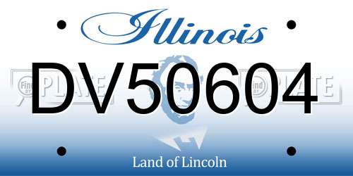 DV50604 Illinois License Plate