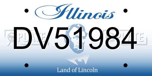 DV51984 Illinois License Plate