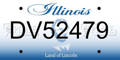 DV52479 Illinois License Plate
