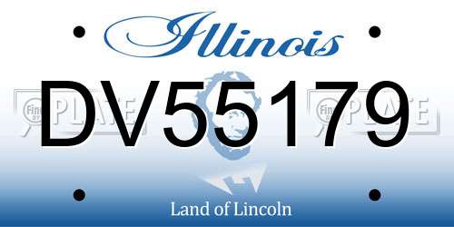 DV55179 Illinois License Plate