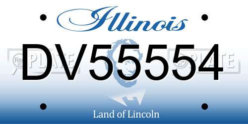 DV55554 Illinois License Plate