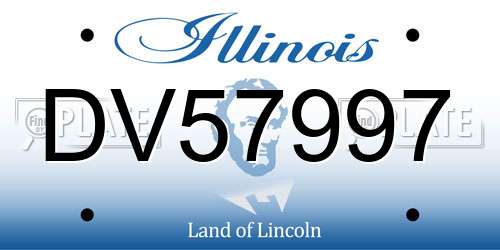 DV57997 Illinois License Plate