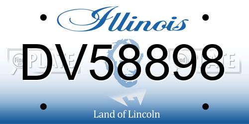 DV58898 Illinois License Plate