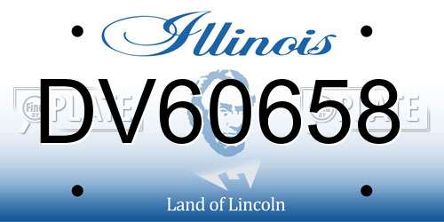 DV60658 Illinois License Plate
