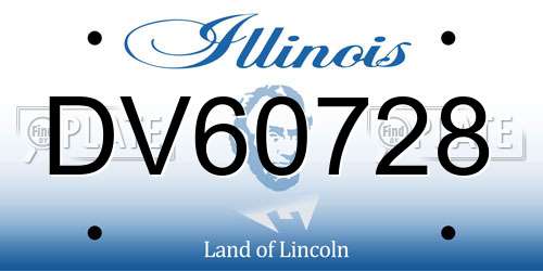 DV60728 Illinois License Plate