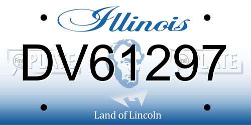 DV61297 Illinois License Plate