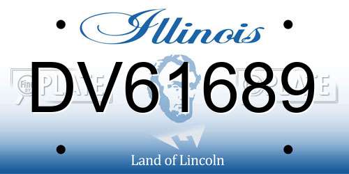 DV61689 Illinois License Plate