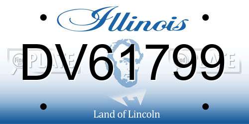 DV61799 Illinois License Plate