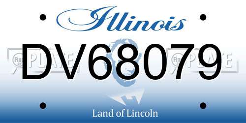 DV68079 Illinois License Plate