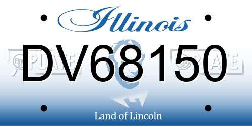DV68150 Illinois License Plate