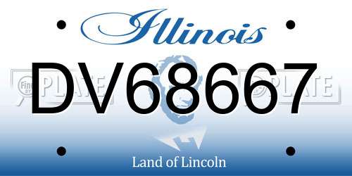 DV68667 Illinois License Plate