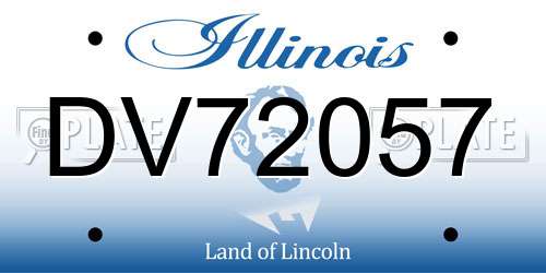 DV72057 Illinois License Plate