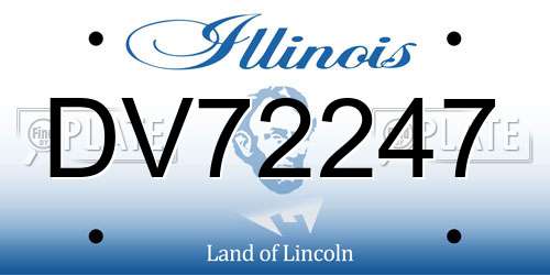 DV72247 Illinois License Plate