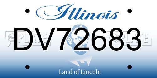 DV72683 Illinois License Plate