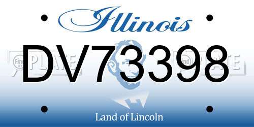DV73398 Illinois License Plate