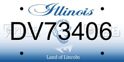 DV73406 Illinois License Plate