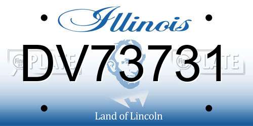 DV73731 Illinois License Plate