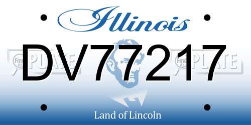 DV77217 Illinois License Plate
