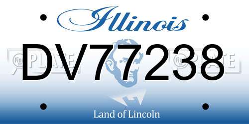 DV77238 Illinois License Plate