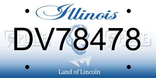 DV78478 Illinois License Plate