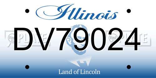 DV79024 Illinois License Plate