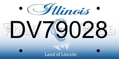 DV79028 Illinois License Plate