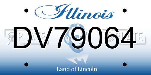 DV79064 Illinois License Plate