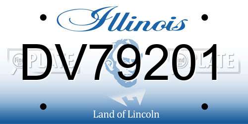 DV79201 Illinois License Plate