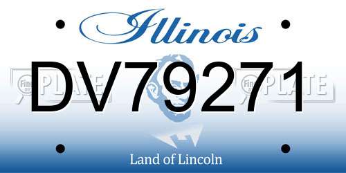 DV79271 Illinois License Plate