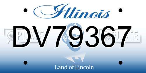 DV79367 Illinois License Plate